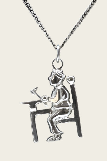 Silver Blacksmith Necklace Pendant