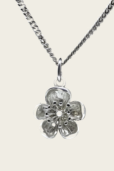 Zilveren Boterbloem ketting hanger