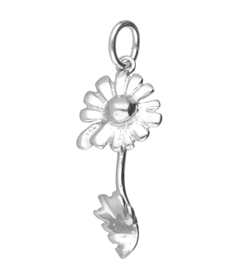 Zilveren Margriet ketting hanger