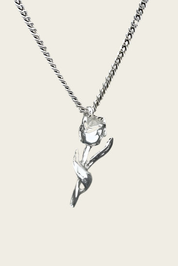 Zilveren Tulpje ketting hanger