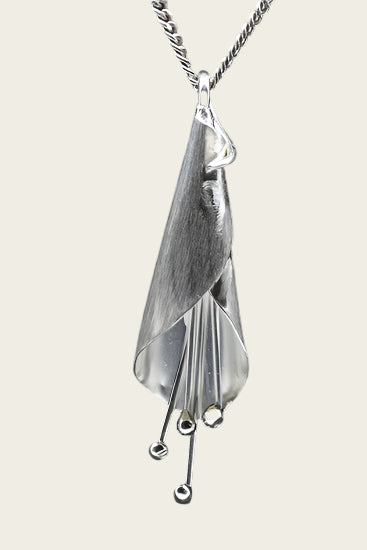 Zilveren Kelk mat-glans ketting hanger