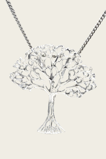 Zilveren Levensboom vrijstaand ketting hanger