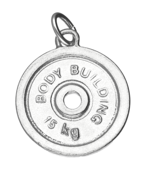 Silver Weight Plate 15 kg Necklace Pendant