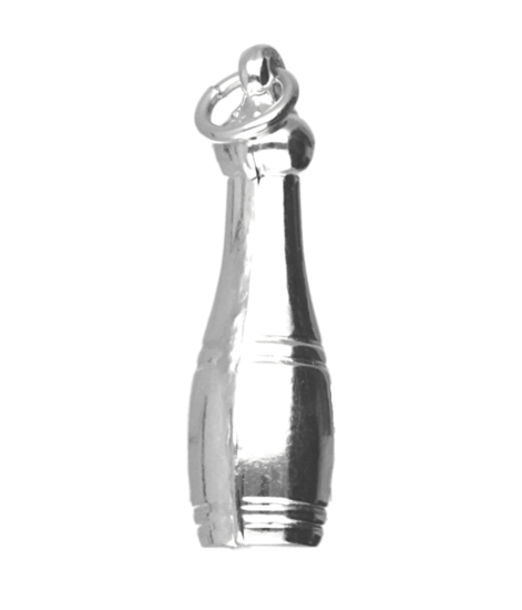 Zilveren Bowlingpin ketting hanger - 2