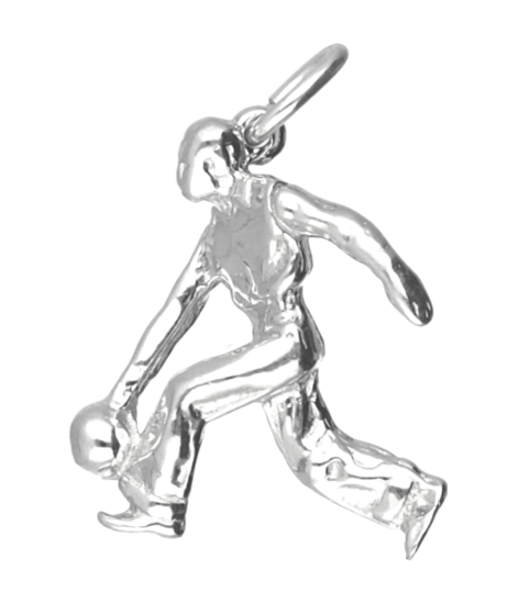 Zilveren Bowler ketting hanger