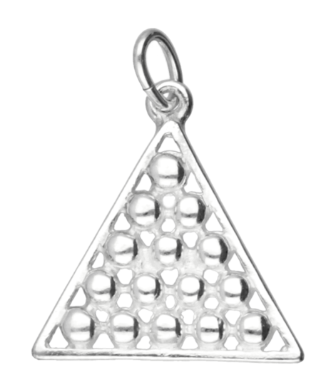 Zilveren Biljart ketting hanger - snooker