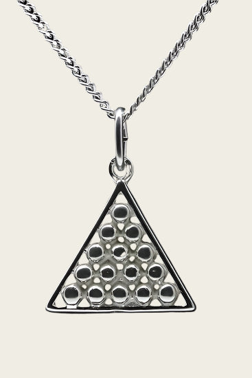Zilveren Biljart ketting hanger - snooker