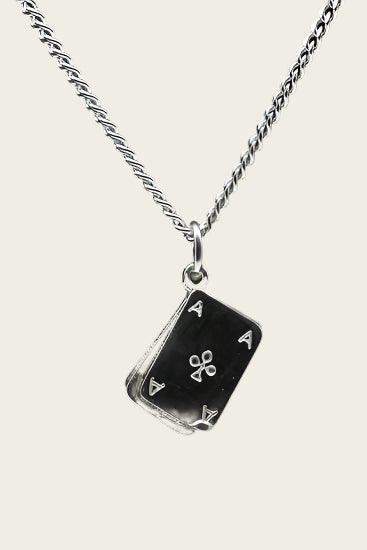 Zilveren Poker ketting hanger