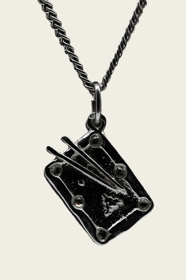 Zilveren Snooker / Pool tafel ketting hanger