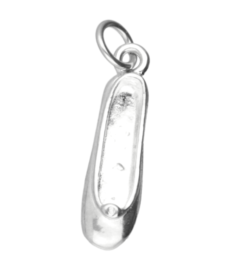 Zilveren Balletschoen ketting hanger - 2