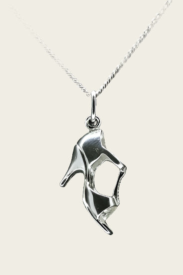 Zilveren Dansschoen ketting hanger - groot