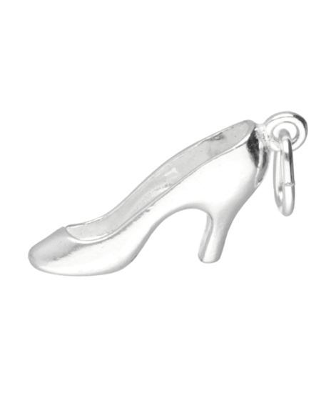 Zilveren Dansschoen ketting hanger - klein