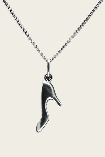 Zilveren Dansschoen ketting hanger - klein