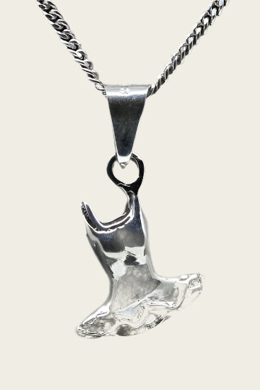 Zilveren Ballet jurk ketting hanger