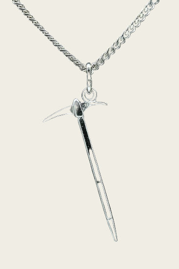 Silver Pickaxe Necklace Pendant