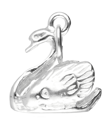 Silver Swan Necklace Pendant