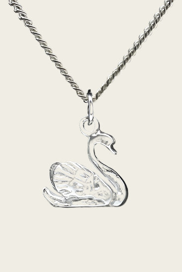 Silver Swan Necklace Pendant