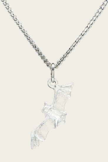 Zilveren Vleermuis ketting hanger