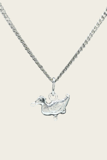 Silver Duck Necklace Pendant