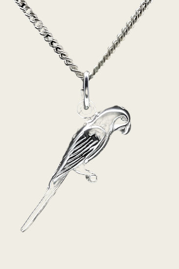 Zilveren Papegaai ketting hanger