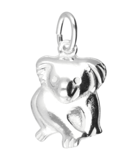 Silver Koala Bear Necklace Pendant