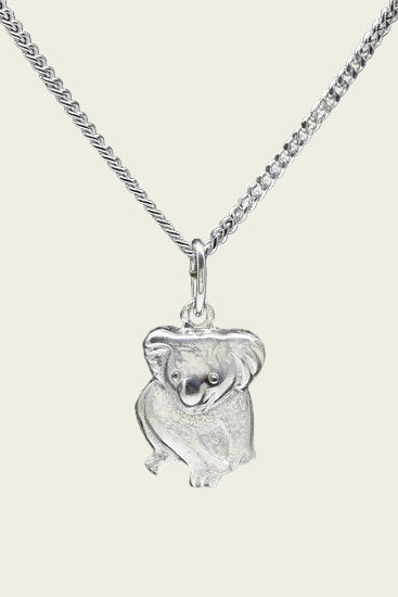 Zilveren Koala beer ketting hanger