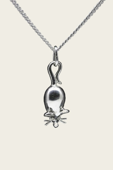 Zilveren Muis ketting hanger - 2