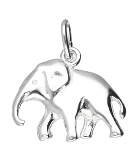 Silver Elephant Necklace Pendant