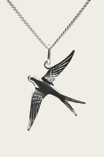 Zilveren Zwaluw ketting hanger