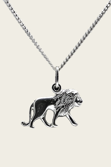 Zilveren Leeuw ketting hanger