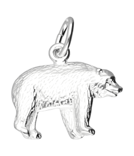 Zilveren IJsbeer ketting hanger