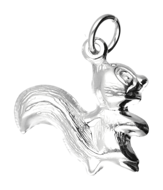 Zilveren Eekhoorn ketting hanger