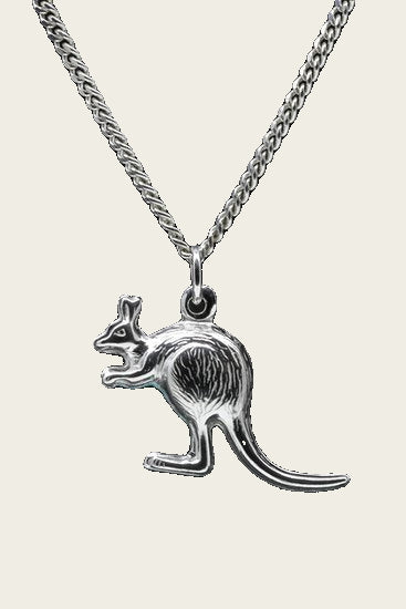 Zilveren Kangoeroe ketting hanger