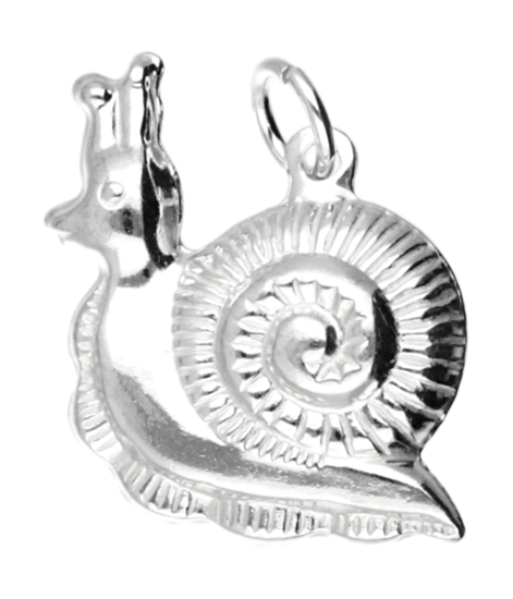 Zilveren Slak ketting hanger