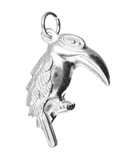 Silver Toucan Necklace Pendant