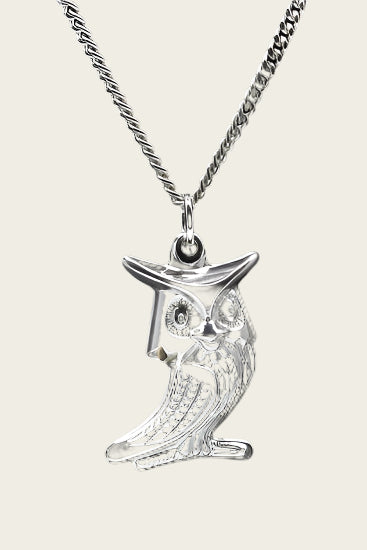 Zilveren Uil ketting hanger