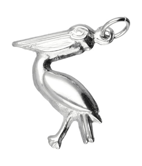 Silver Pelican Necklace Pendant