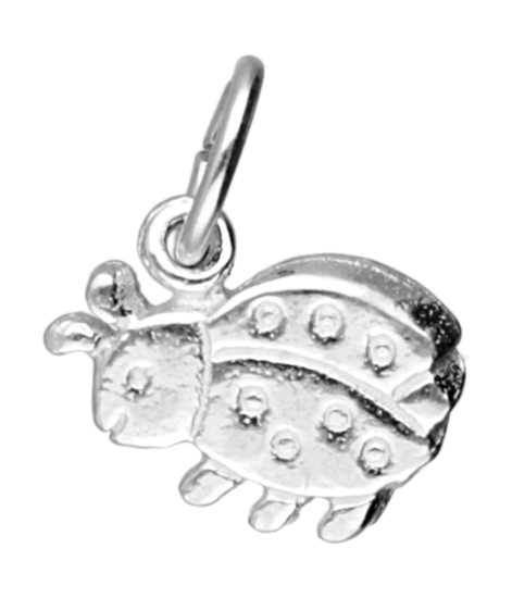 Silver Ladybug Necklace Pendant - 2