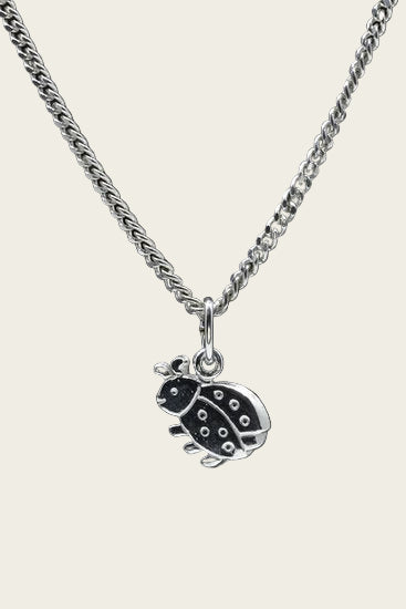 Silver Ladybug Necklace Pendant - 2