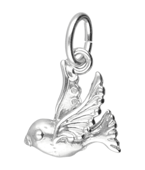 Zilveren Vogeltje ketting hanger