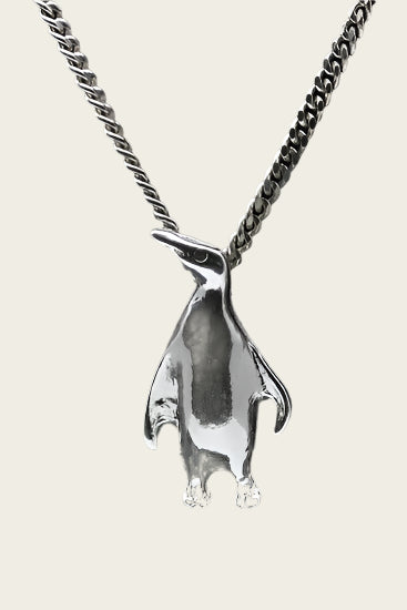 Silver Penguin Necklace Pendant - 2