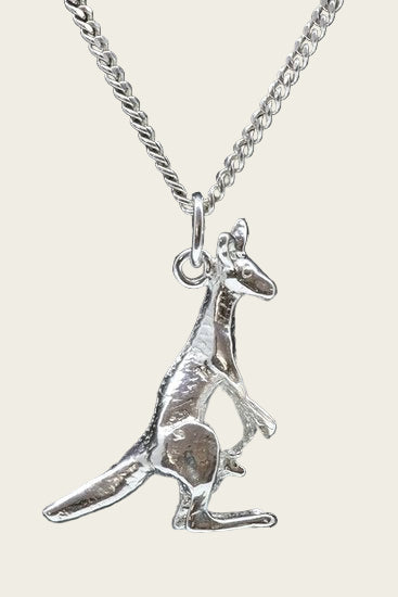Silver Kangaroo 3 chain pendant