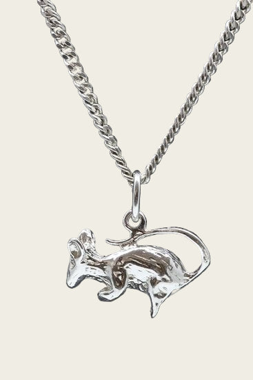 Zilveren Muis 3 ketting hanger