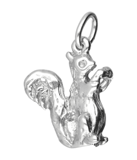 Zilveren Eekhoorn ketting hanger