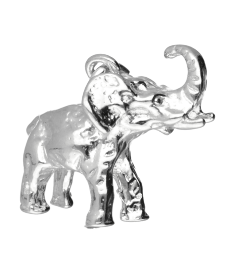 Zilveren Olifant middel ketting hanger