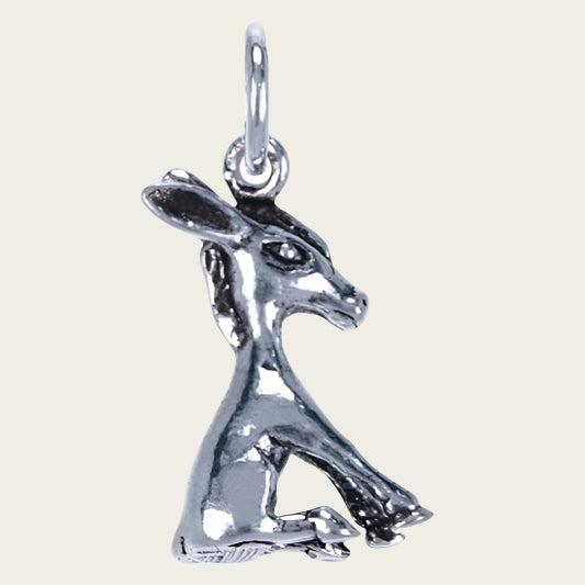 Zilveren Ezel ketting hanger