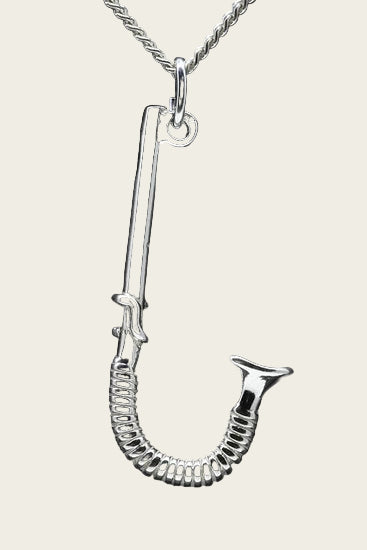 Zilveren Snorkel ketting hanger