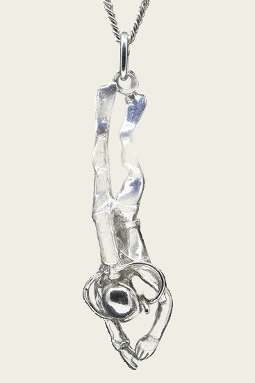 Zilveren Duiker XL ketting hanger
