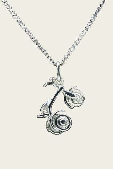 Zilveren Driewieler ketting hanger