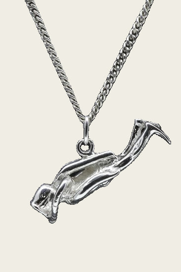 Zilveren Duiker Cousteau ketting hanger